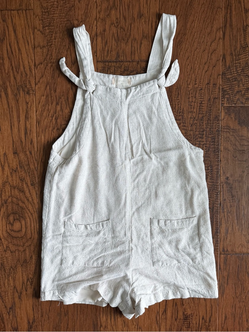Altar'd State Cream Tie-Shoulder Romper